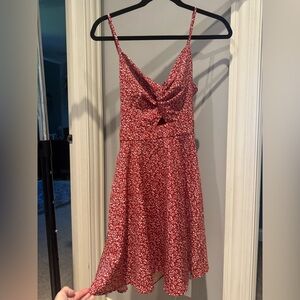 Floral Red Dress